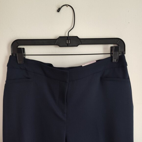 Ladies SZ 6PS Alfani Navy Straight-Leg Pant - Picture 2 of 6